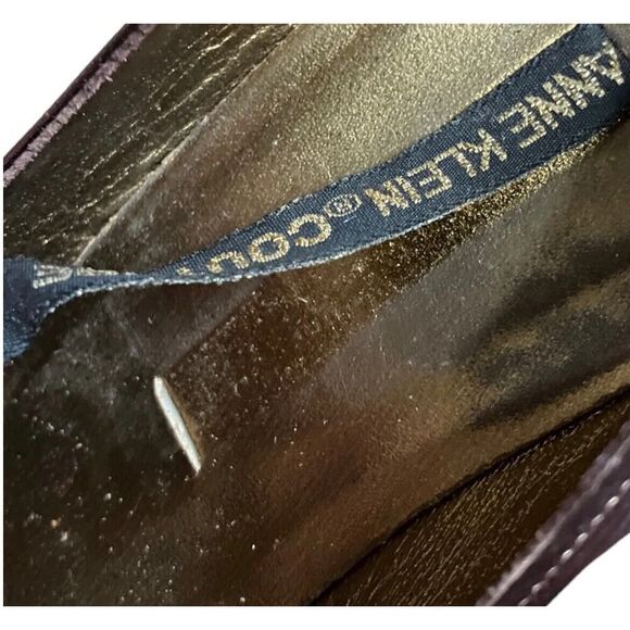 Anne Klein Couture Designer Heels Vintage Metallic Brown Pumps Made Italy 6.5M - Picture 4 of 12